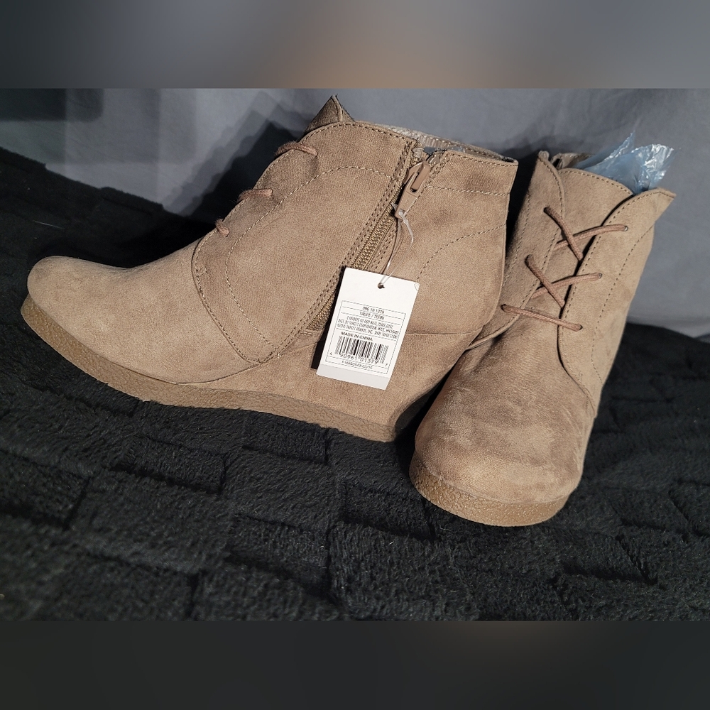 Target Women's Tan Ankle Booties - Picture 3 of 7